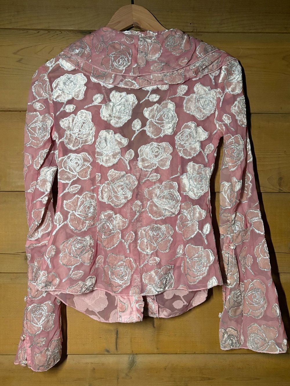For Love & Lemons Pink Rose Blouse- Size Small- Fairy Floral Feminine Top - Picture 2 of 11
